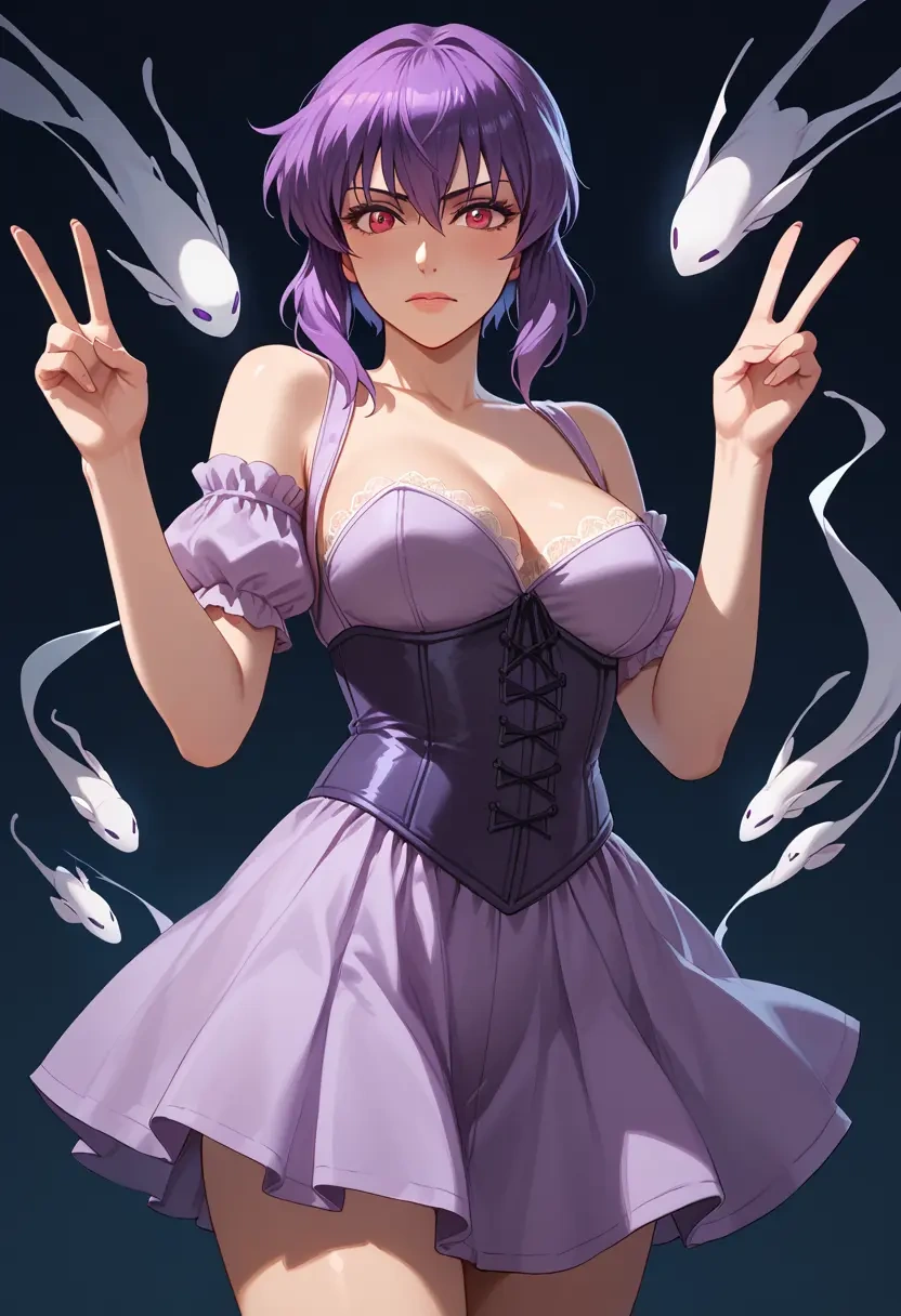 ghost_in_the_shell,kusanagi_motoko,corset,bustier,long tulle skirt  - 