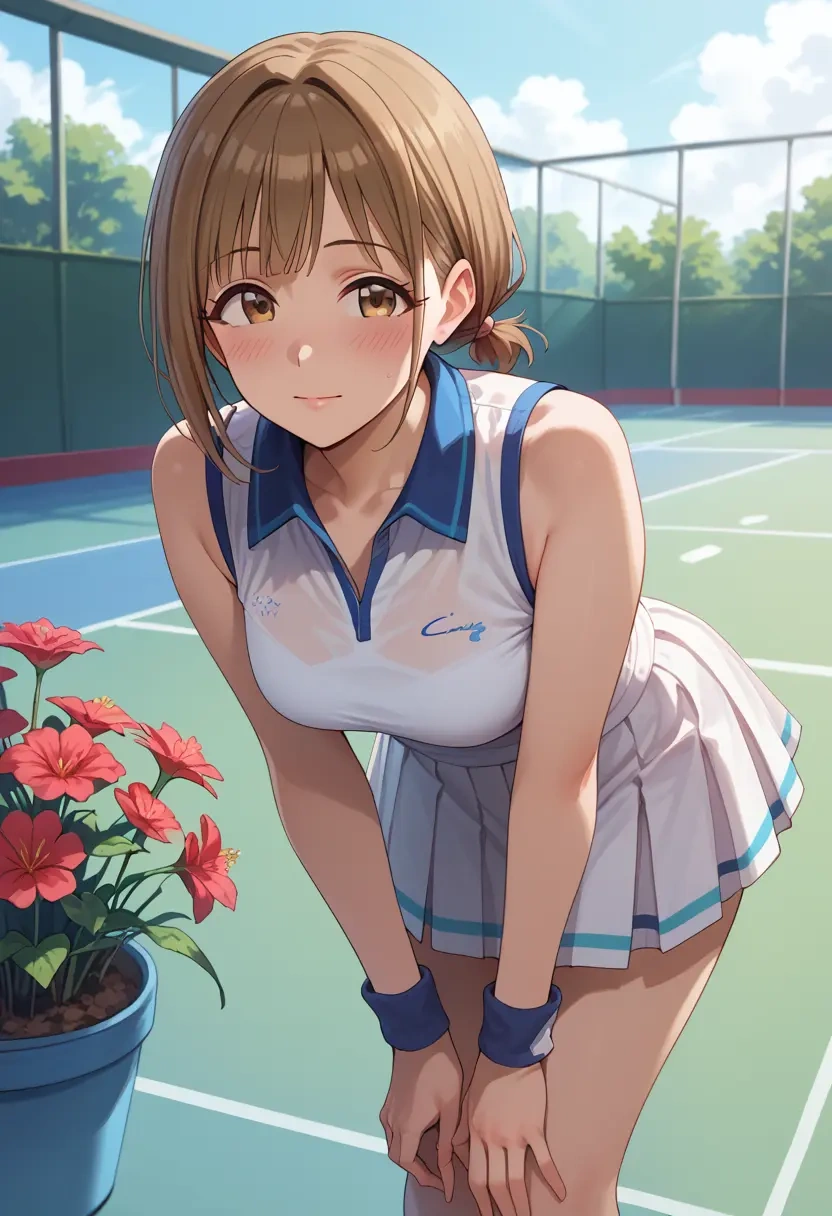 idolmaster,kuwayama_chiyuki,tennis skirt  - 