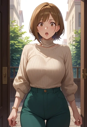 idolmaster,kuwayama_chiyuki,sweater  - AI generated anime art