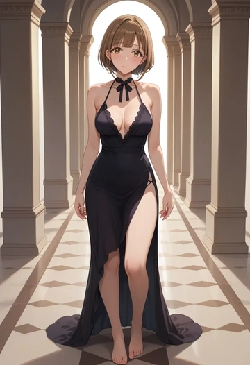 idolmaster,kuwayama_chiyuki,nightdress  - AI generated anime art