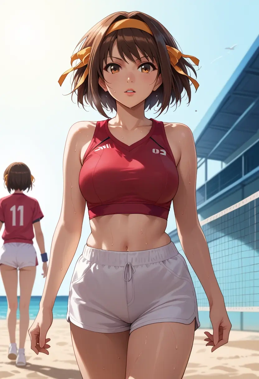 suzumiya_haruhi_no_yuuutsu,kyonko,volleyball uniform  - 