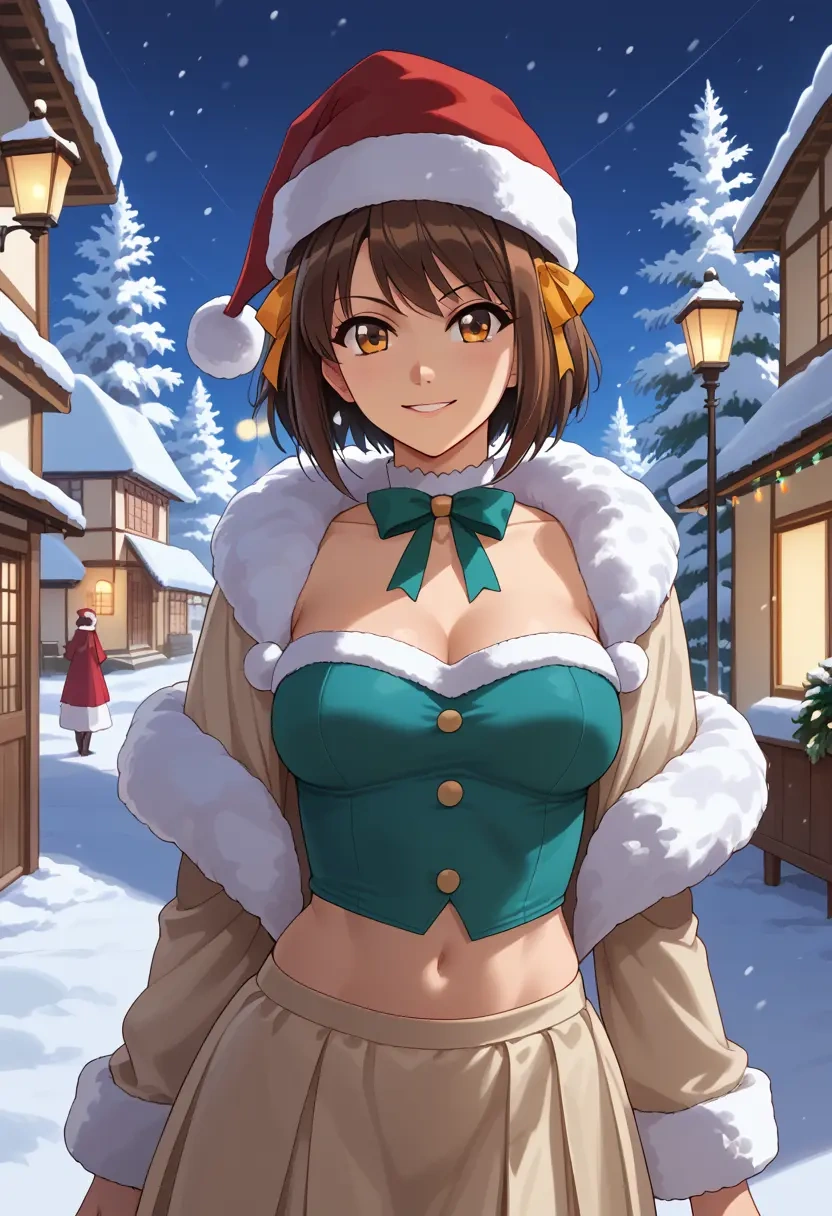 suzumiya_haruhi_no_yuuutsu,kyonko,Christmas,dress  - 