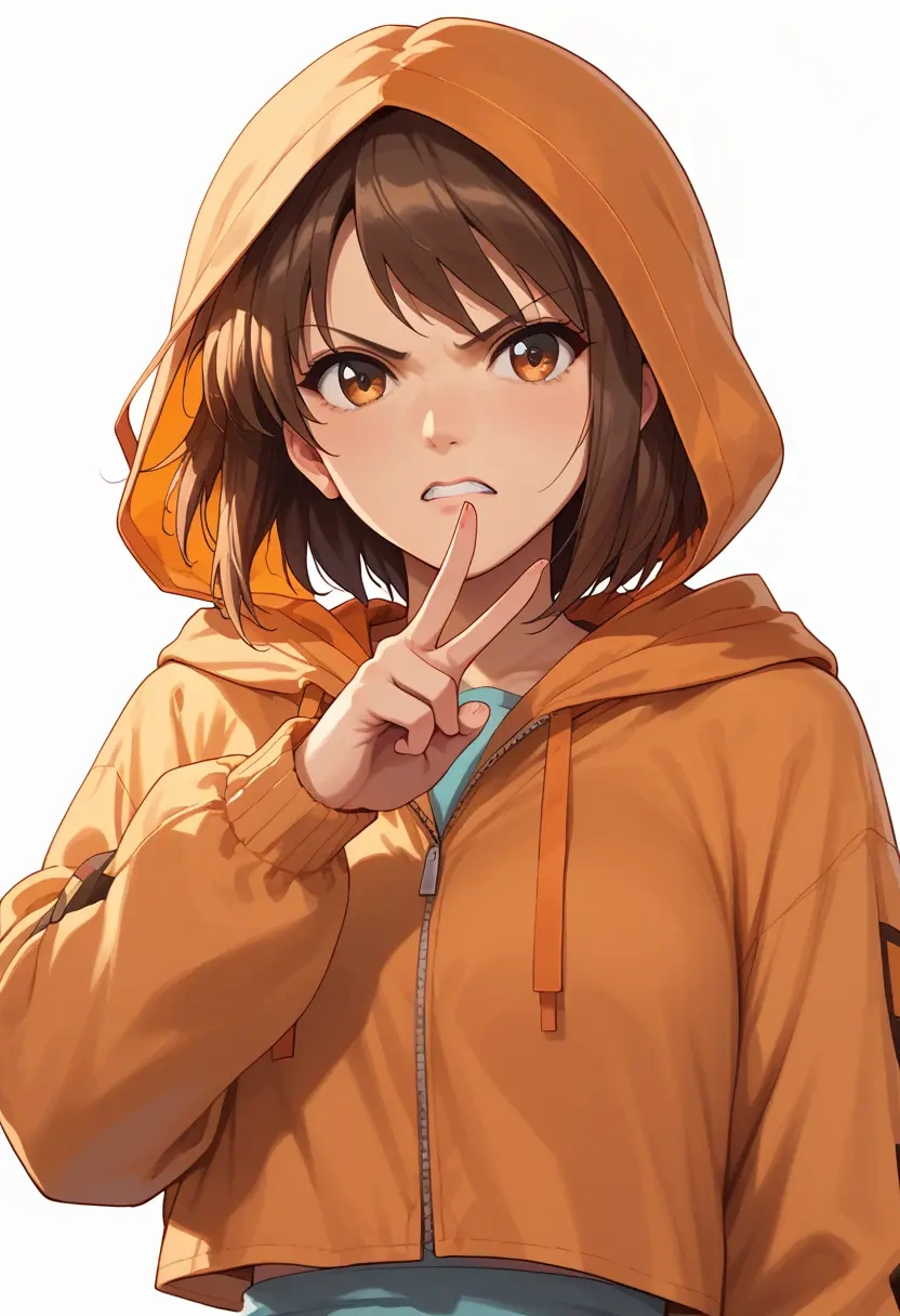 suzumiya_haruhi_no_yuuutsu,kyonko,crop windbreaker,shorts  - 