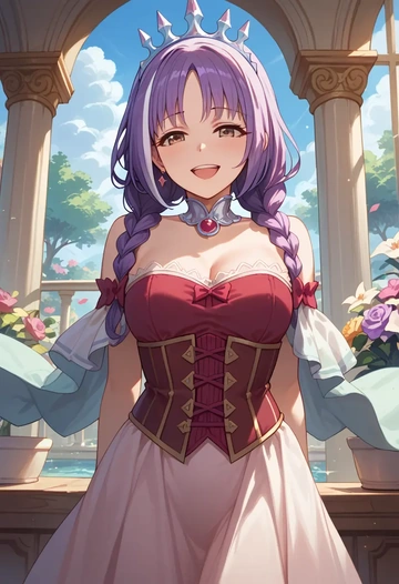 princess_connect!,kyouka_(princess_connect!),vampire corset,lace blouse,velvet skirt  - AI generated anime art