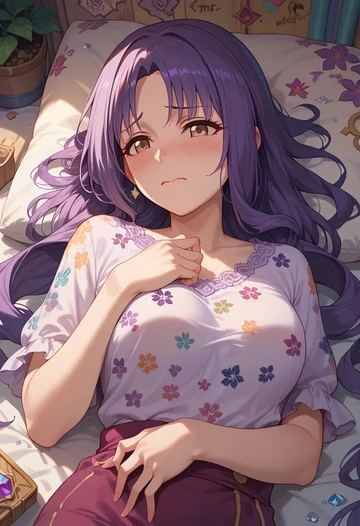 princess_connect!,kyouka_(princess_connect!),silk graffiti shirt,dolphin shorts  - AI generated anime art