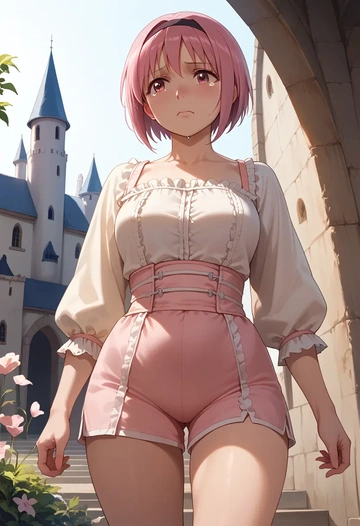 mahou_shoujo_madoka_magica,kyubey,yoga shorts  - AI generated anime art