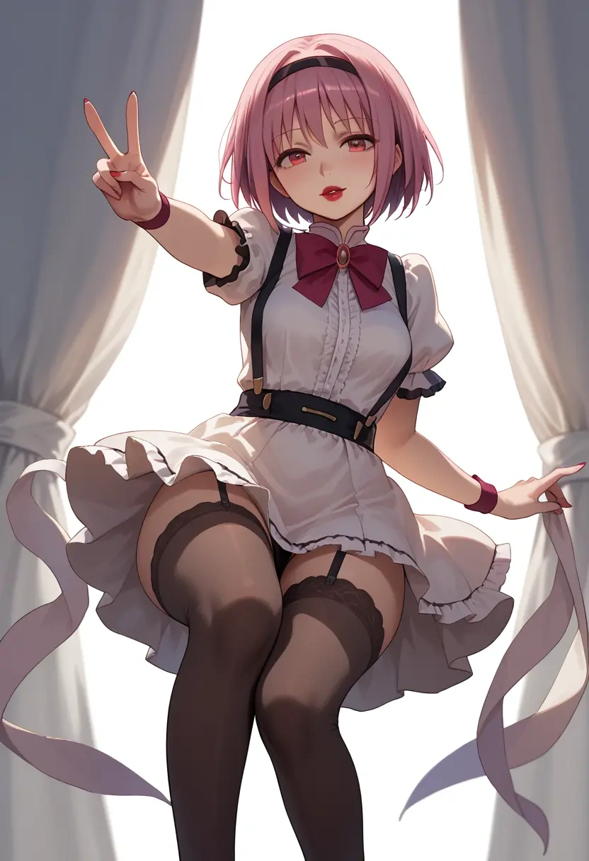 mahou_shoujo_madoka_magica,kyubey,secretary,stockings  - 