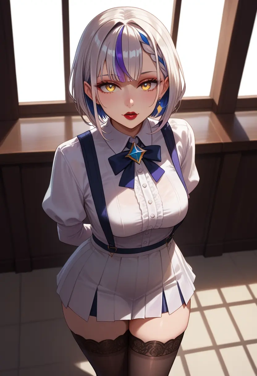 hololive,la+_darknesss_(1st_costume),secretary,stockings  - 