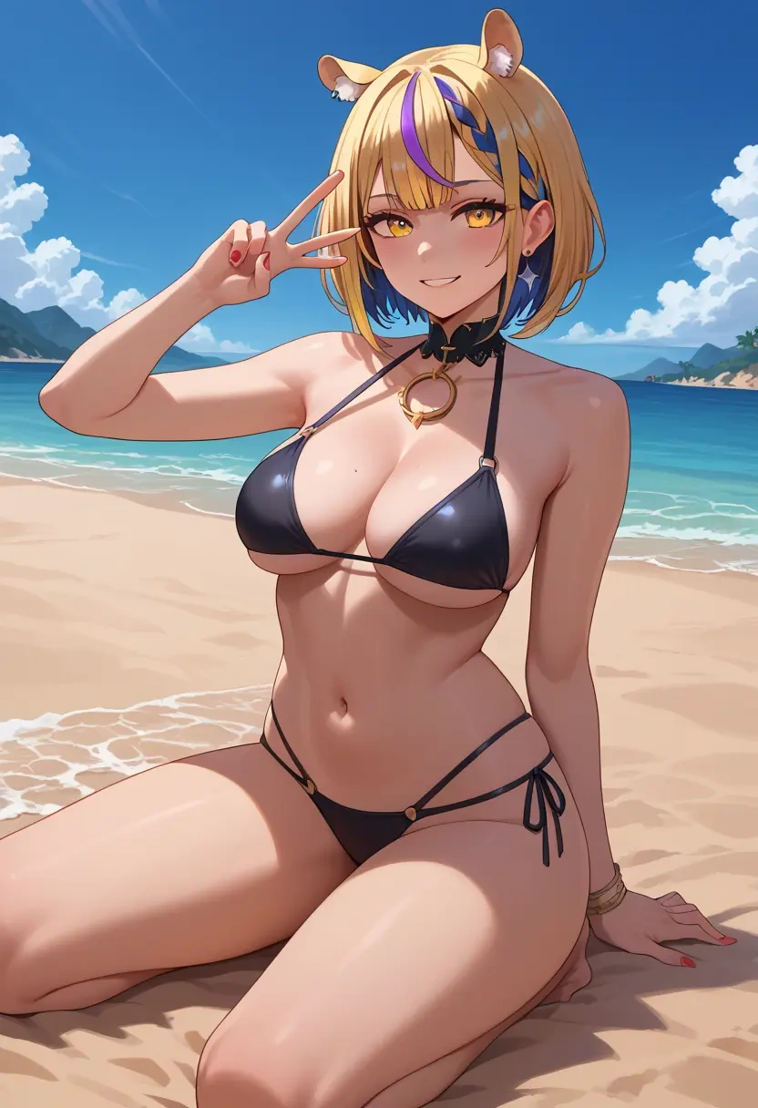 hololive,la+_darknesss_(1st_costume),black bikini  - 