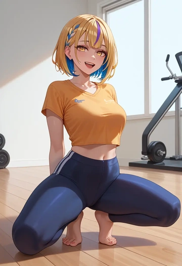 hololive,la+_darknesss_(1st_costume),yaga pants  - AI generated anime art