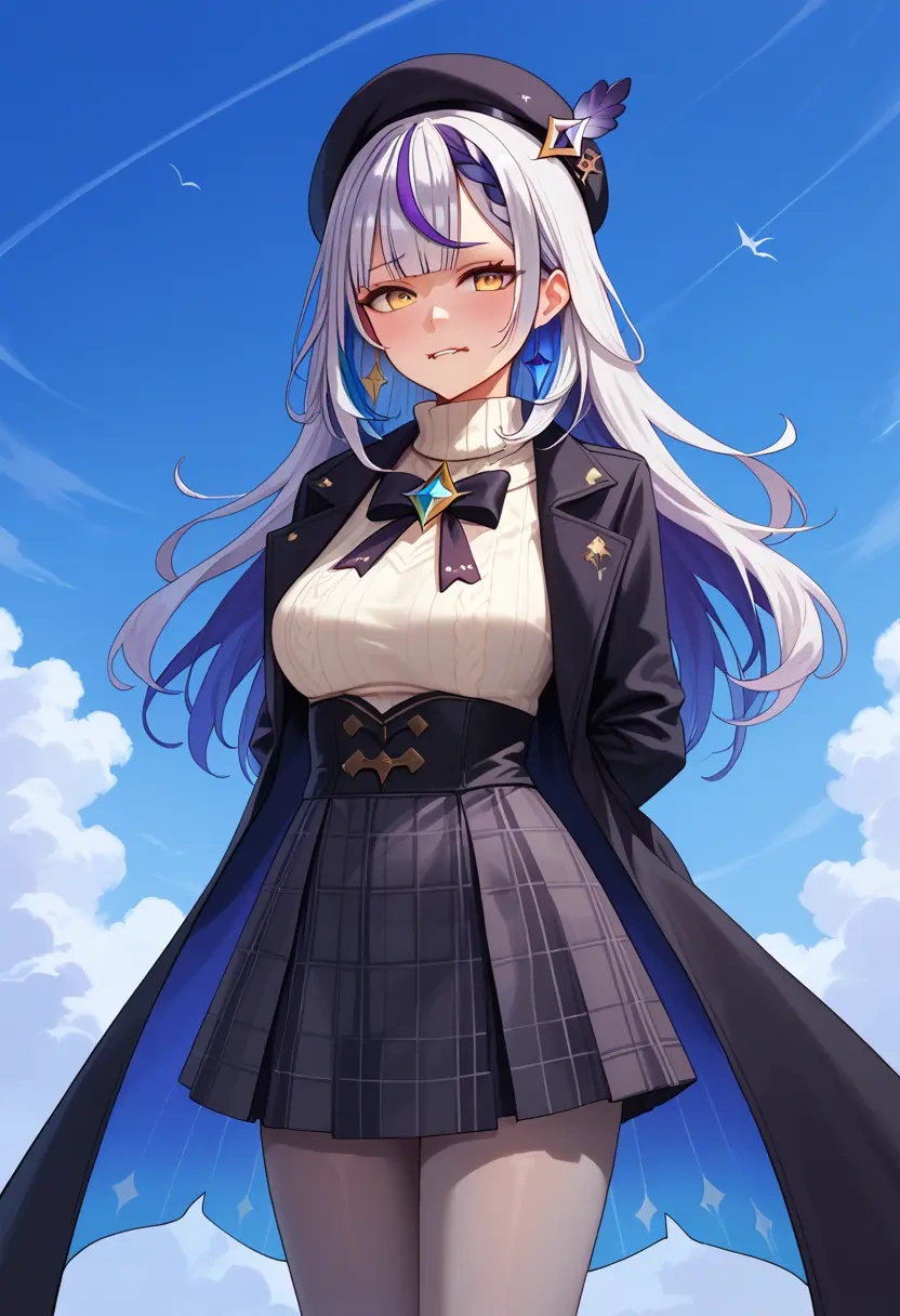 hololive,la+_darknesss_(1st_costume),winter,student uniform,pea coat  - 