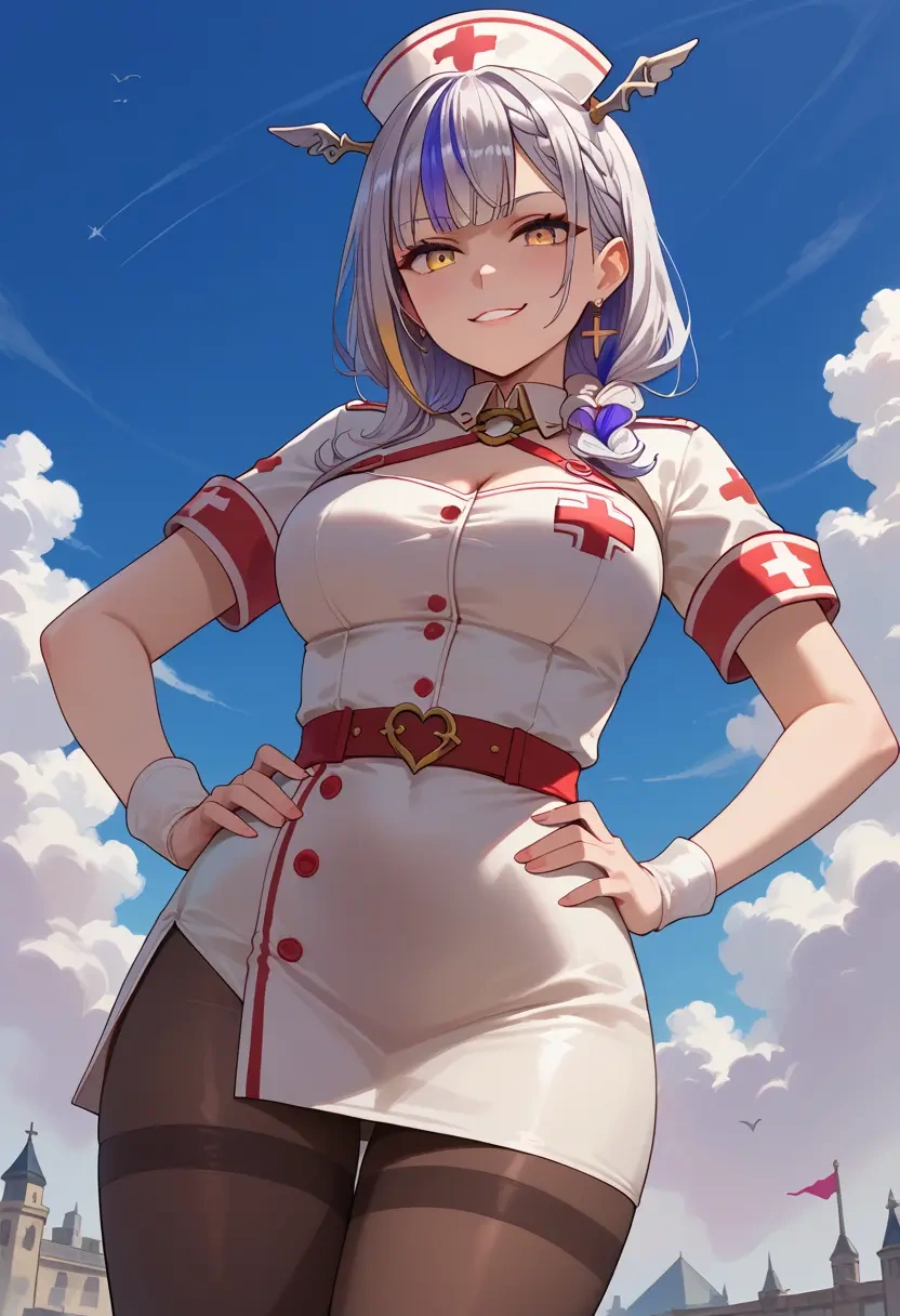 hololive,la+_darknesss,nurse, pantyhose,mini skirt  - 