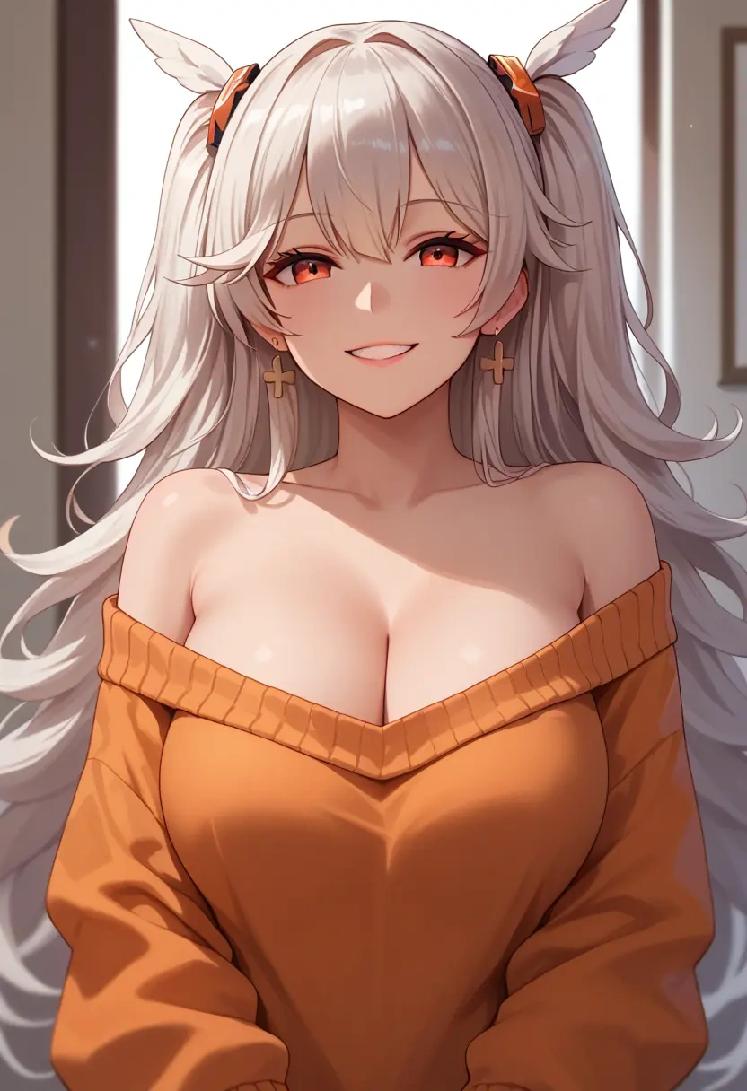 azur_lane,laffey_(azur_lane),orange,sweater  - 