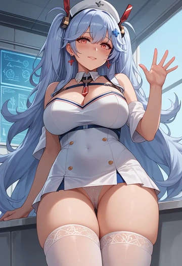 azur_lane,laffey_(azur_lane),mini skirt, stockings  - AI generated anime art