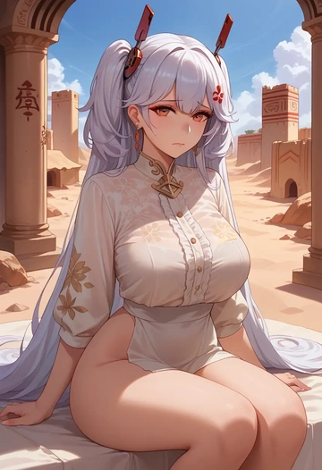 azur_lane,laffey_(azur_lane),silk graffiti shirt,dolphin shorts  - AI generated anime art