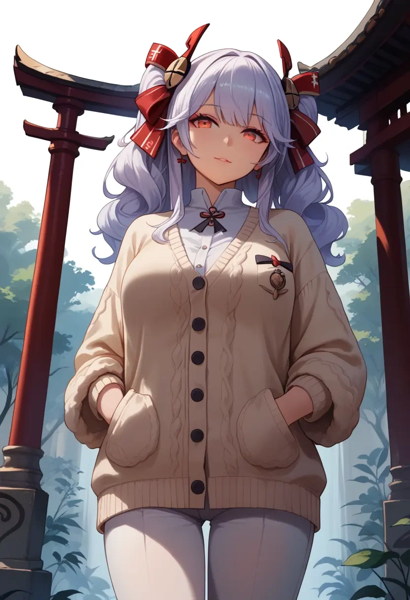 azur_lane,laffey_(azur_lane),cardigan,oversized,wide-leg pants  - 