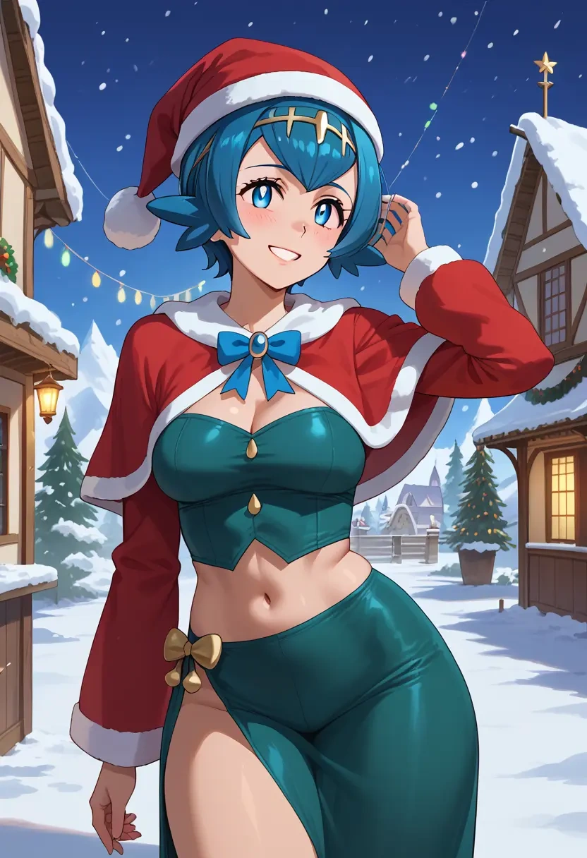 pokemon,lana_(pokemon),Christmas,dress  - 