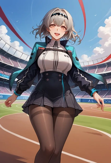 arknights,lappland_(arknights),shorts, pantyhose  - AI generated anime art