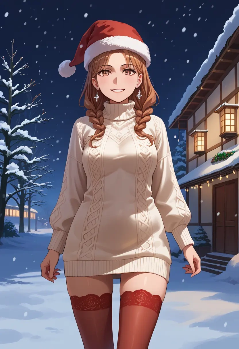 toaru_majutsu_no_index,last_order_(toaru_majutsu_no_index),Christmas,sweater dress,stockings  - 