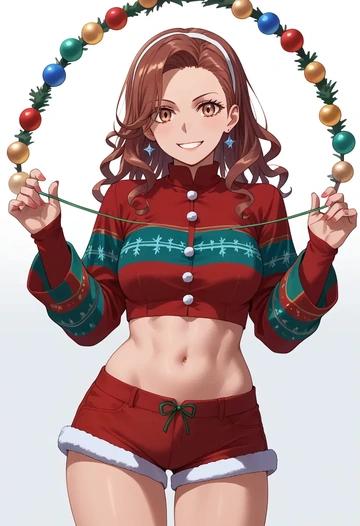 toaru_majutsu_no_index,last_order_(toaru_majutsu_no_index),Christmas,red velvet shorts  - AI generated anime art