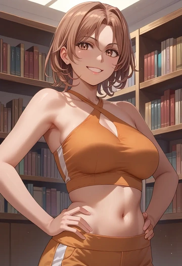 toaru_majutsu_no_index,last_order_(toaru_majutsu_no_index),halter top,track pants  - AI generated anime art