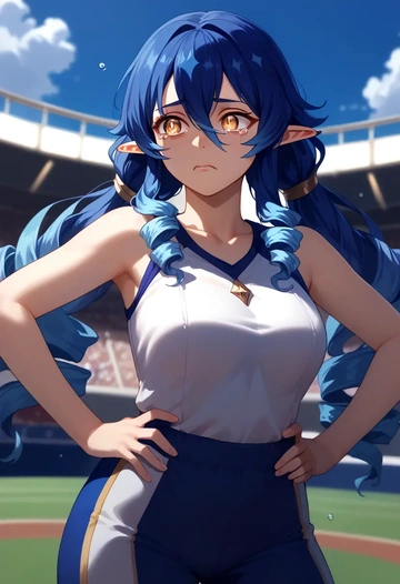 genshin impact,layla,athletic  - AI generated anime art