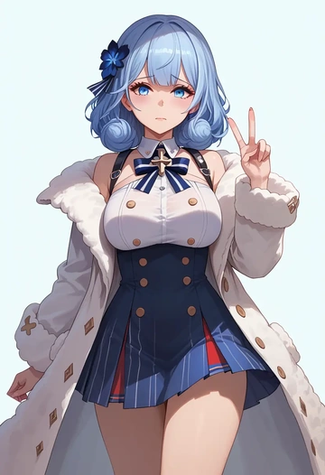 azur_lane,le_malin_(azur_lane),coat,long,double-breasted,pencil skirt  - AI generated anime art