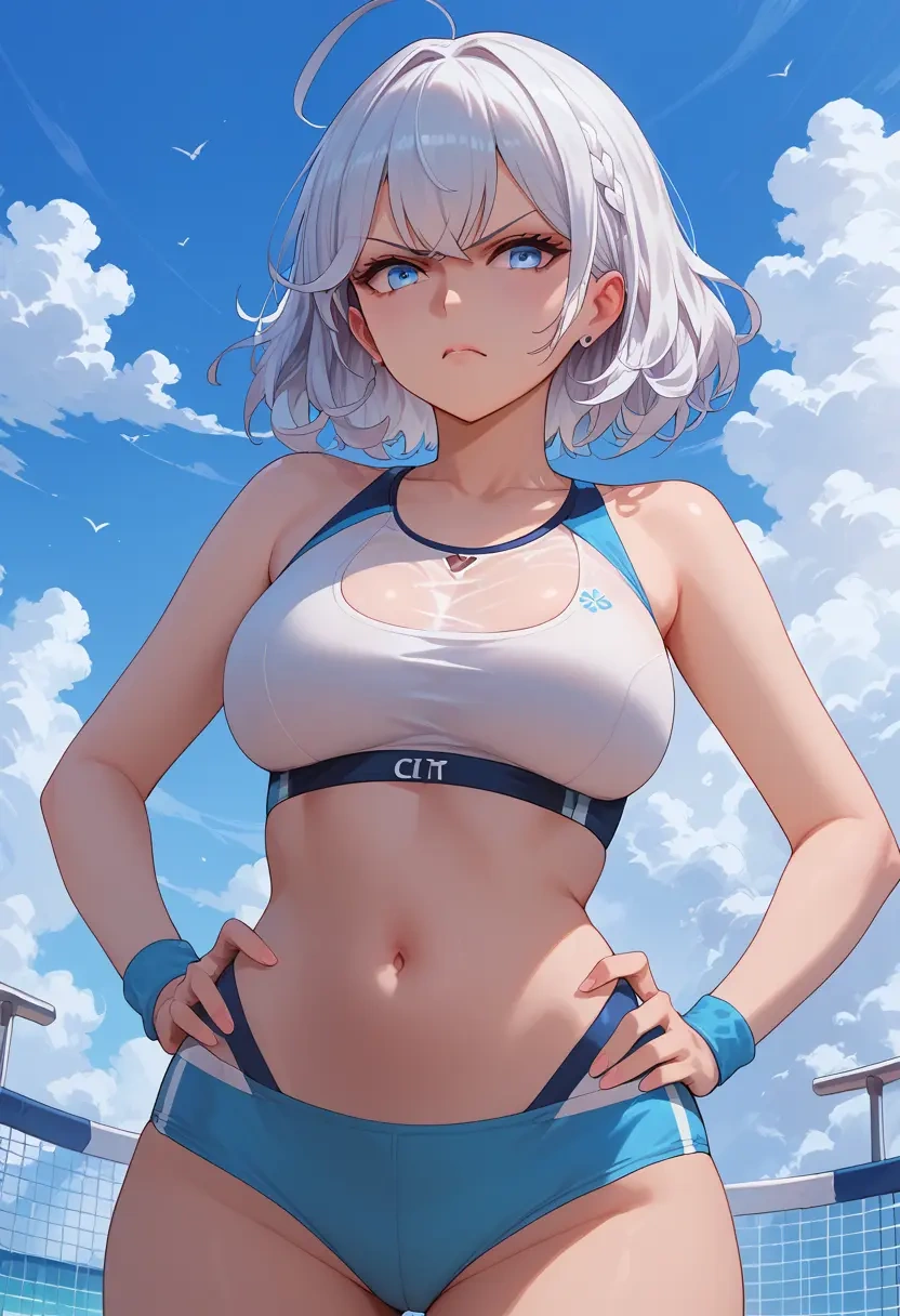 azur_lane,le_malin_(azur_lane),tankini top,board shorts  - 