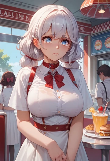 azur_lane,le_malin_(azur_lane),polo shirt,tennis skirt  - AI generated anime art