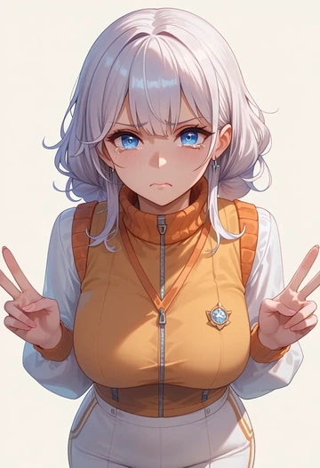 azur_lane,le_malin_(azur_lane),vest,quilted,jogger pants  - AI generated anime art