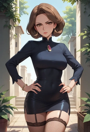 pokemon,leaf_(pokemon),secretary,stockings,sexy, panties  - AI generated anime art