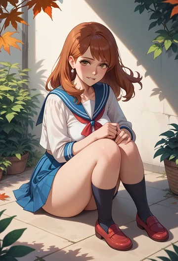 pokemon,leaf_(pokemon),sailor, uniform  - AI generated anime art