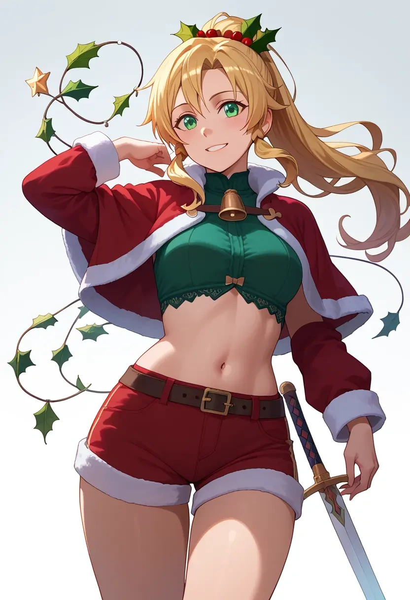 sword_art_online,leafa,Christmas,red velvet shorts  - 