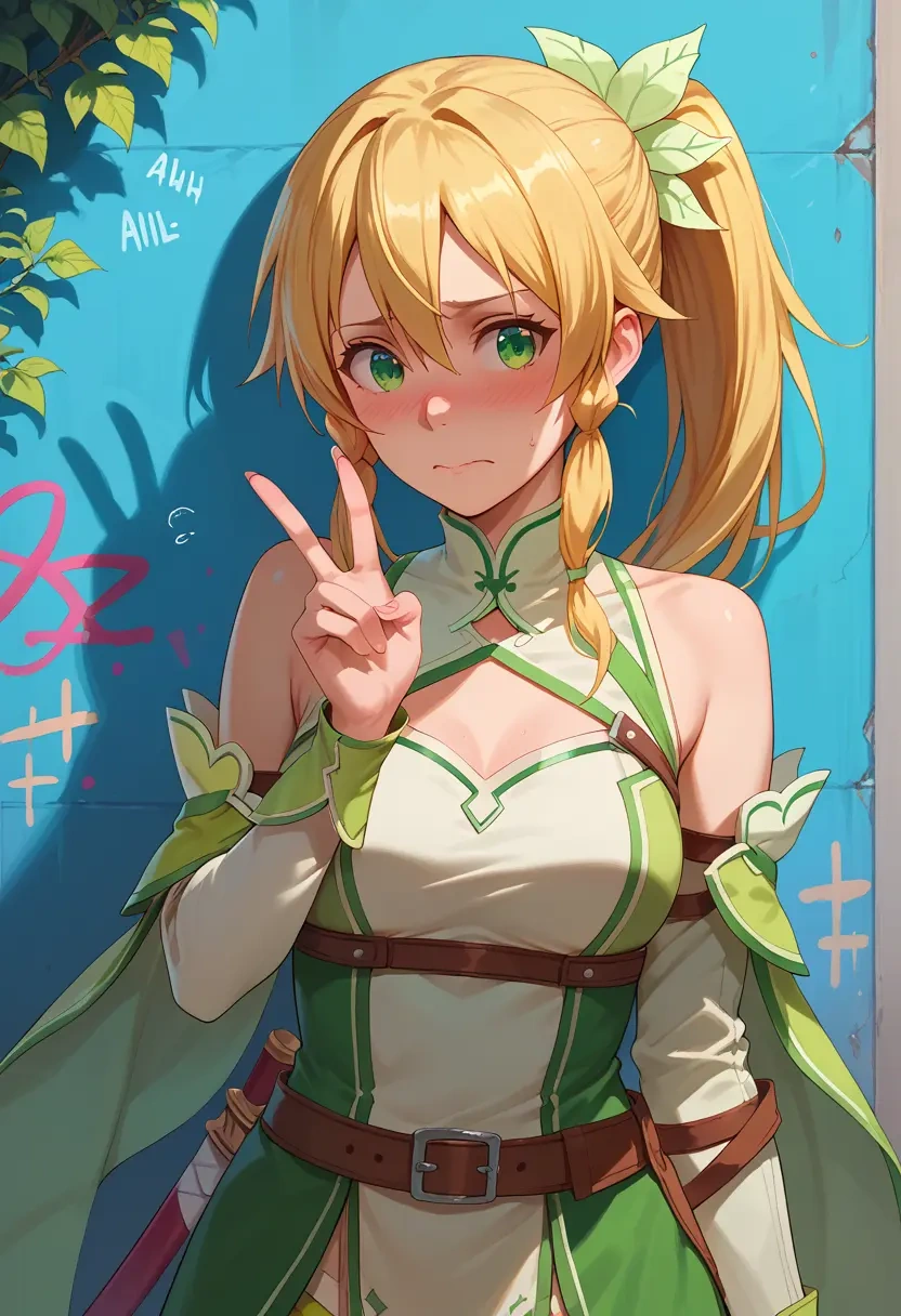 sword_art_online,leafa,neon graffiti top,dolphin shorts  - 