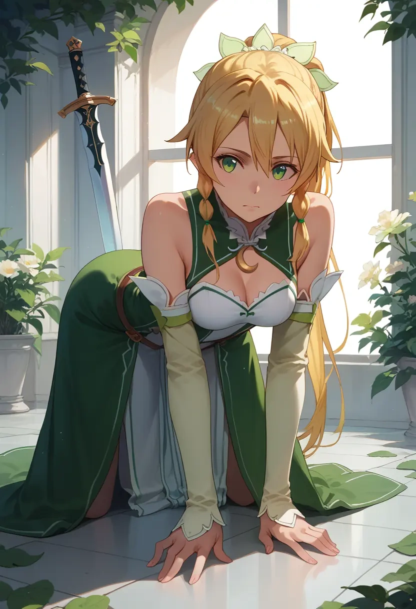 sword_art_online,leafa,gothic priestess gown,high slit,embroidered veil  - 