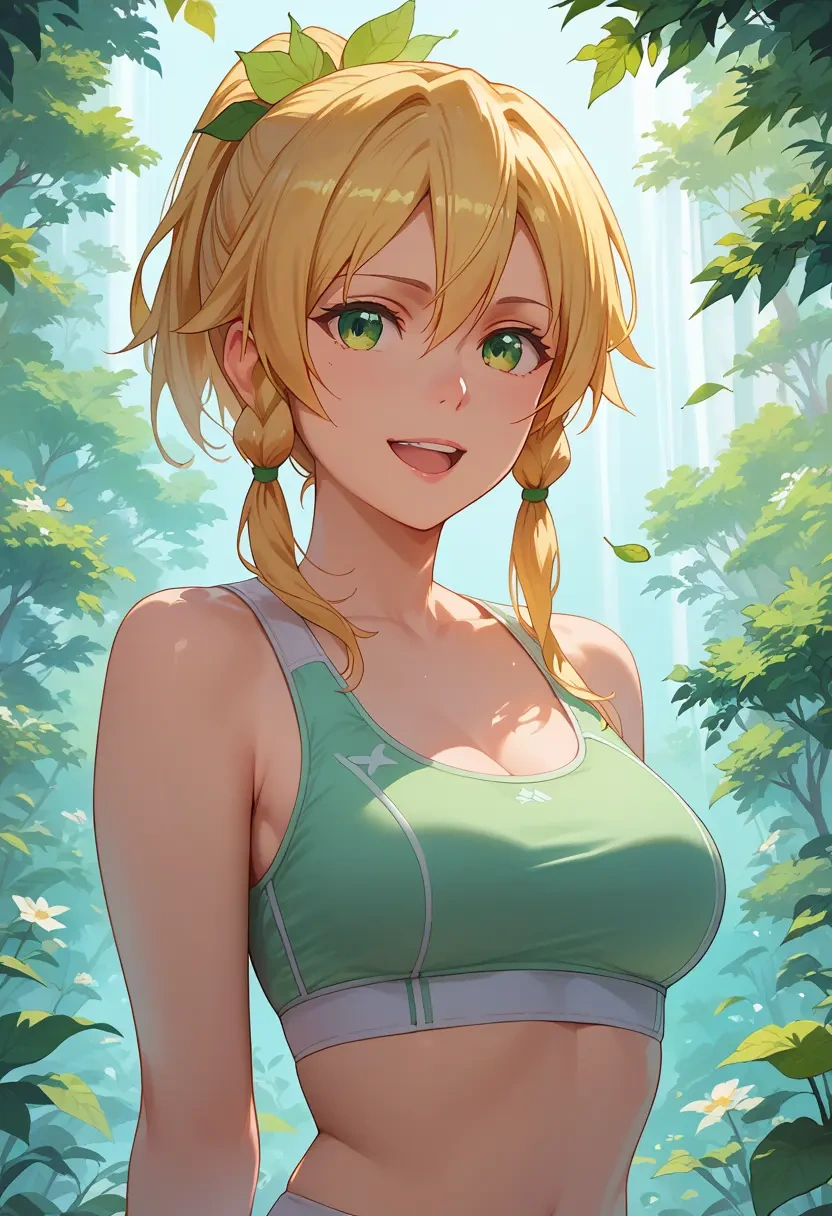 sword_art_online,leafa,sports bra,wide-leg joggers  - 