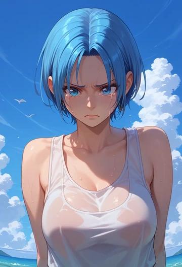 the_king_of_fighters,leona_heidern,tank top,drawstring pants  - AI generated anime art