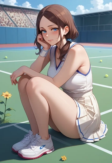 fate_(series),leonardo_da_vinci_(fate),tennis skirt  - AI generated anime art