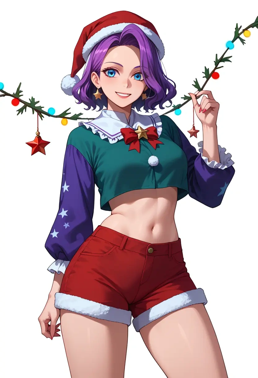 touhou,letty_whiterock,Christmas,red velvet shorts  - 