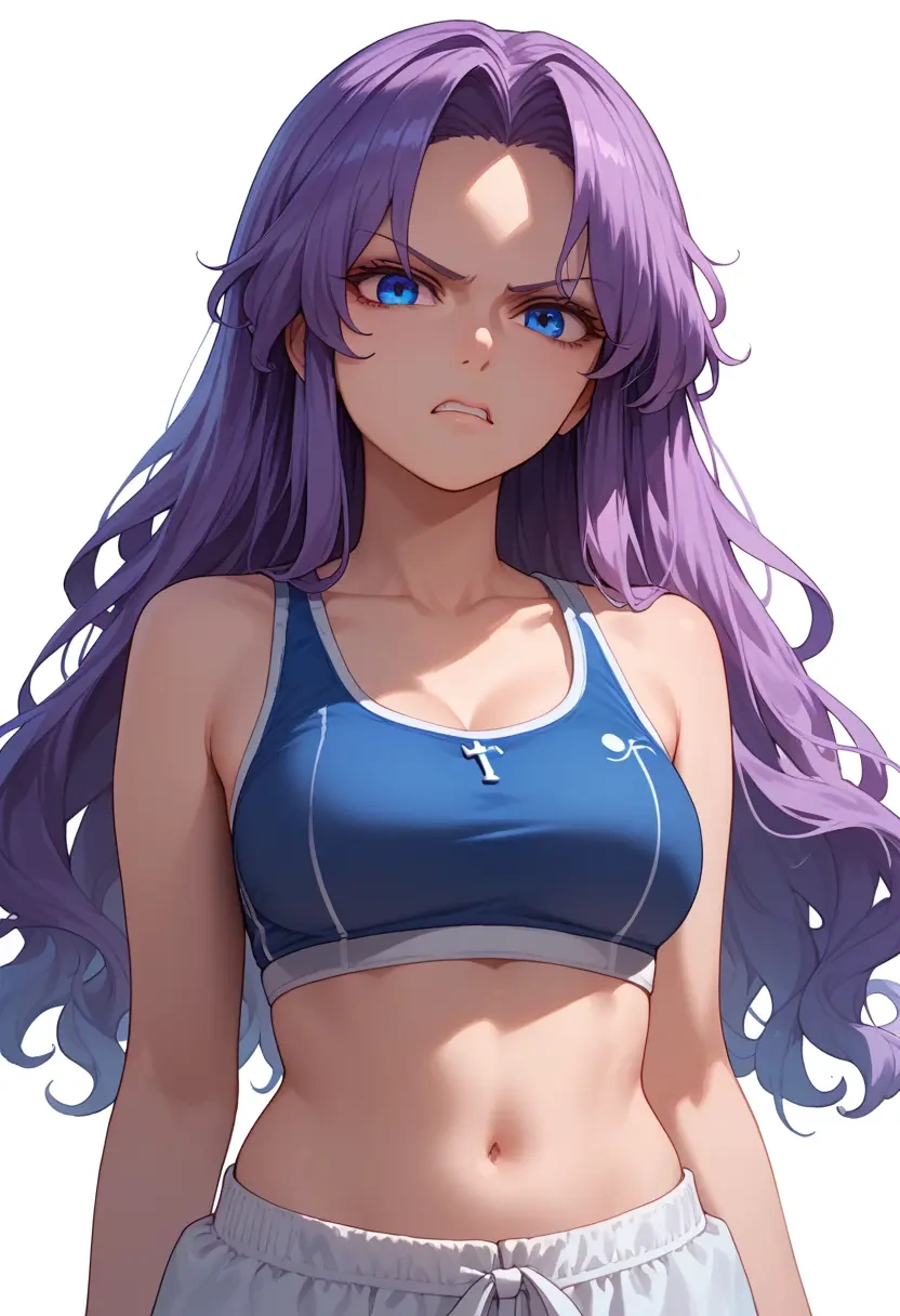 touhou,letty_whiterock,sports bra,high-waisted leggings  - 