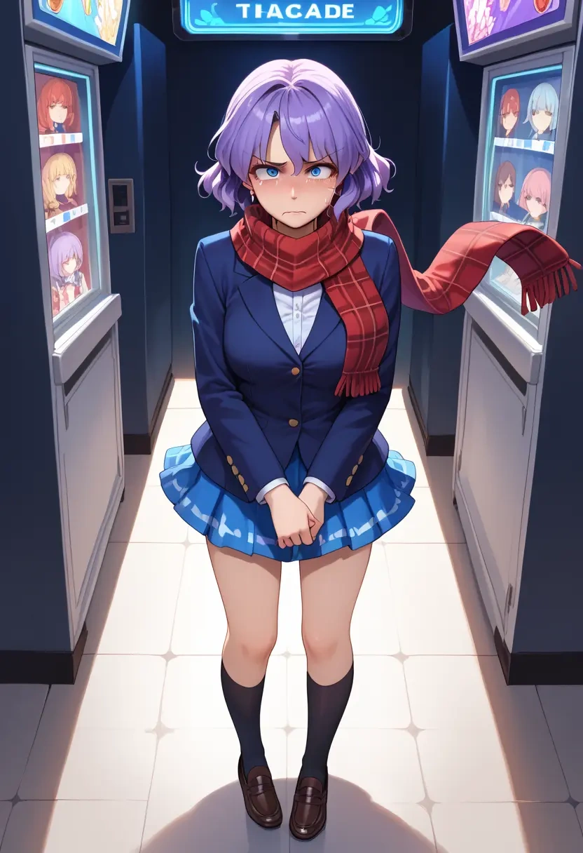 touhou,letty_whiterock,winter,student uniform,plaid skirt  - 