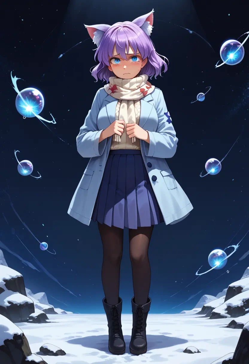 touhou,letty_whiterock,winter,student uniform,puffer coat  - 