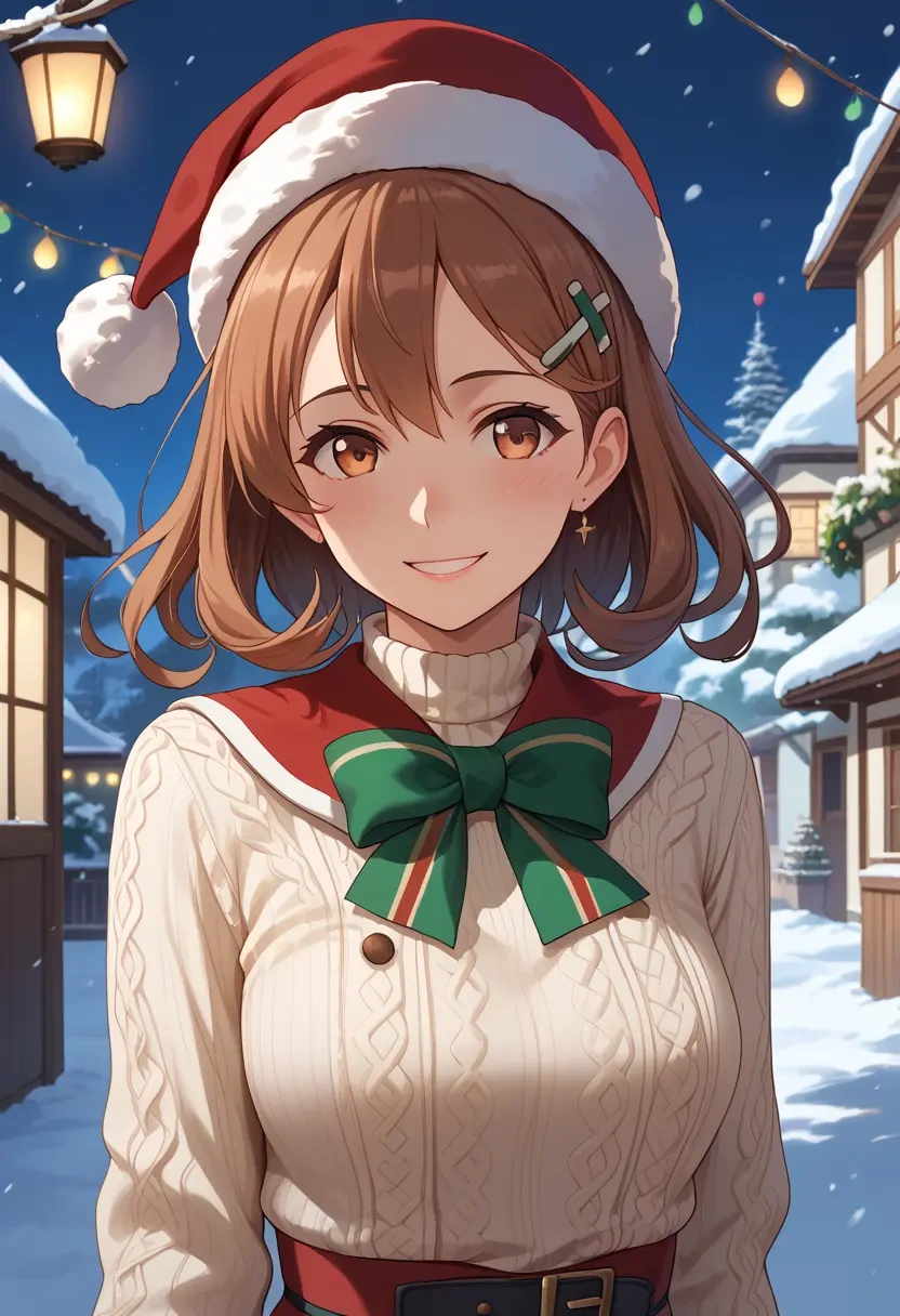 kantai_collection,libeccio_(kancolle),Christmas,sweater dress,stockings  - 