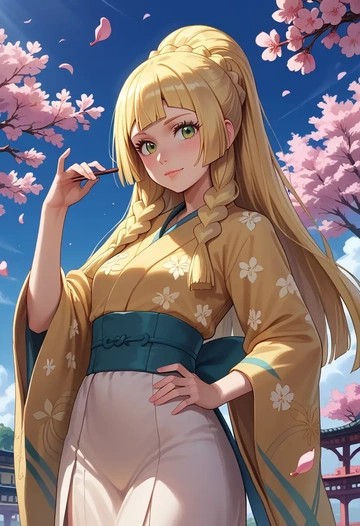 pokemon,lillie_(pokemon),kimono  - AI generated anime art