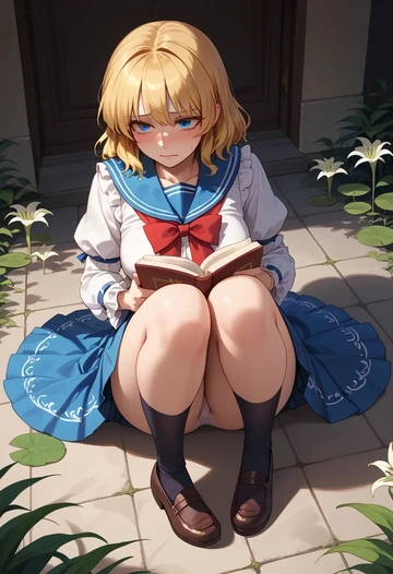 touhou,lily_white,sailor, uniform  - AI generated anime art