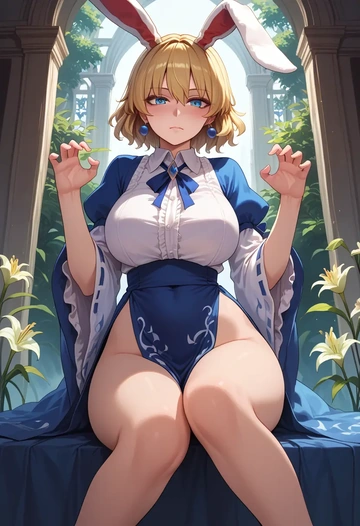 touhou,lily_white,bunny girl  - AI generated anime art