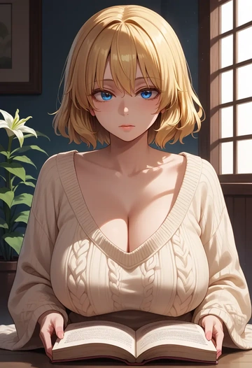 touhou,lily_white,sweater  - AI generated anime art