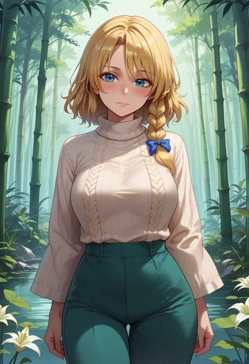 touhou,lily_white,sweater  - AI generated anime art