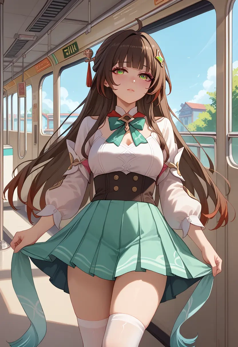 star rail,lingsha,spring,student uniform,blouse  - 