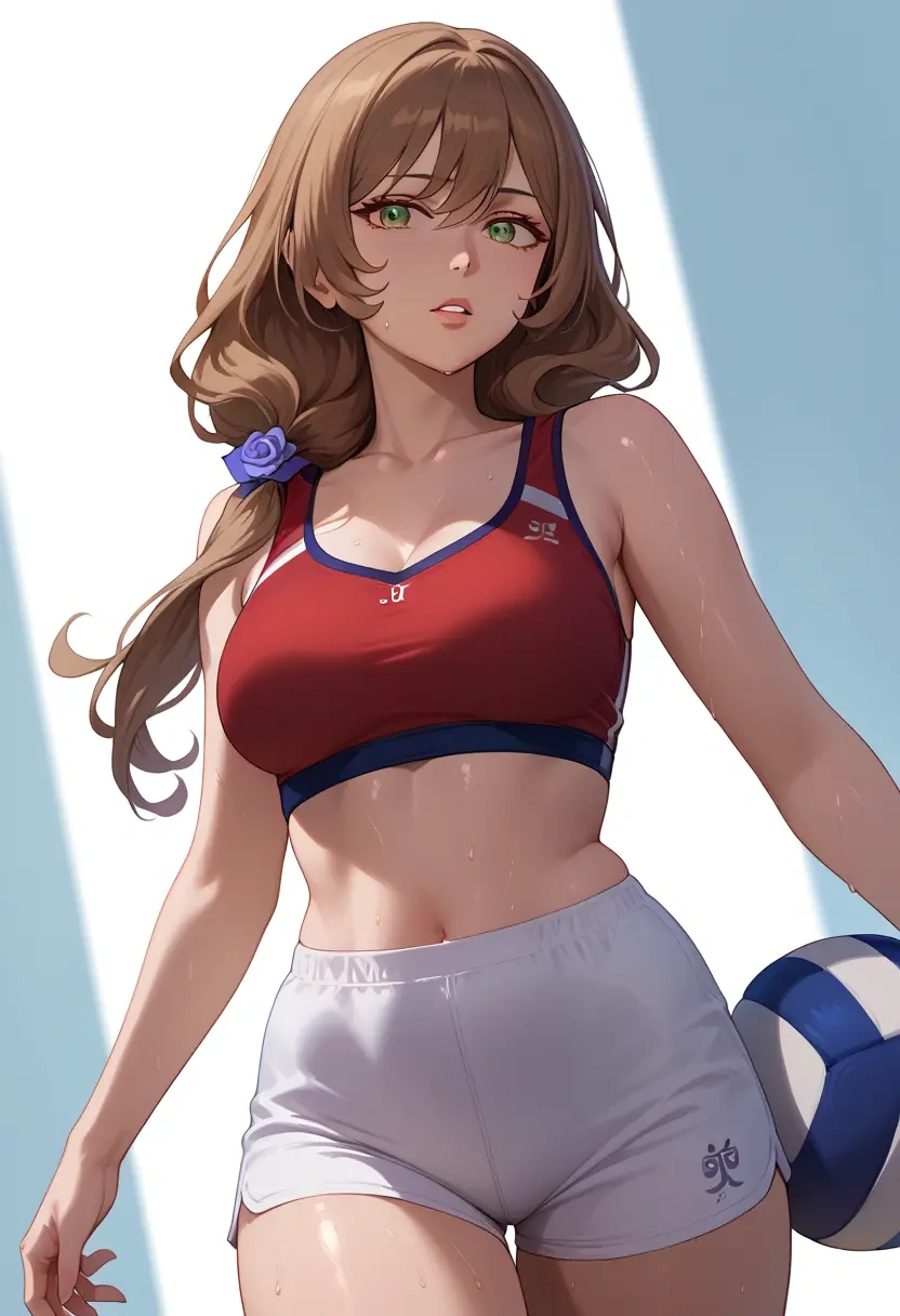 genshin impact,lisa_(genshin_impact),volleyball uniform  - 